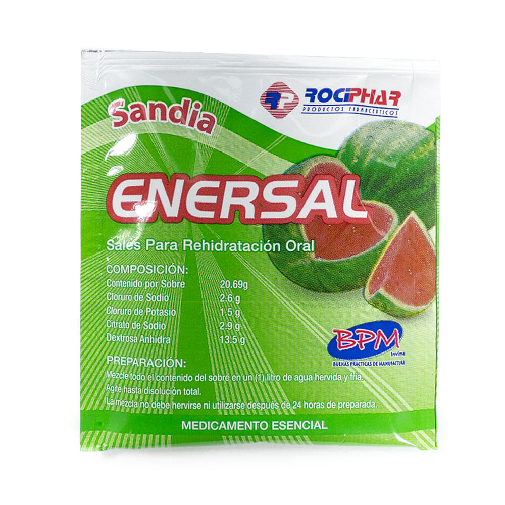 SUERO ORAL(ENERSAL) SOBRES SANDIA - Farmacia Pasteur - Pasteur