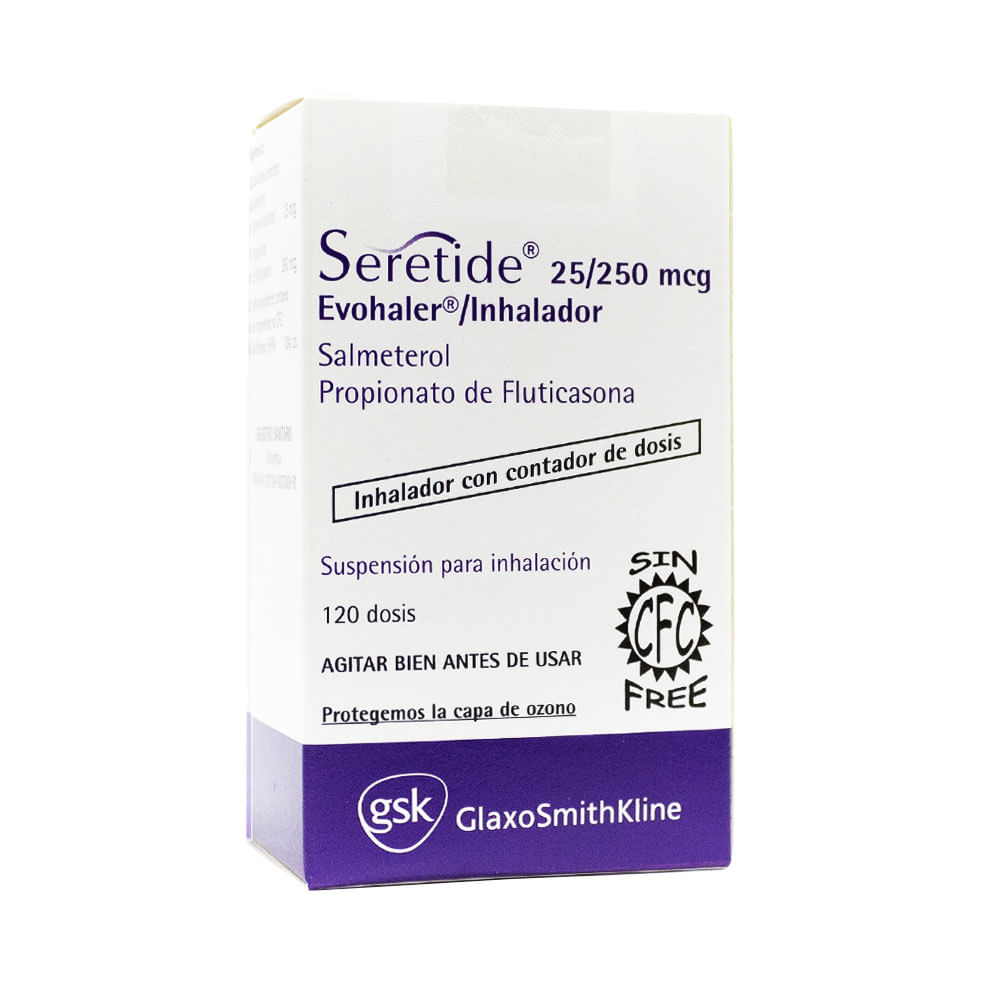 Seretide (rg) 25 250 Mcg Inhalador 120 Dosis - Farmacia Pasteur - Pasteur