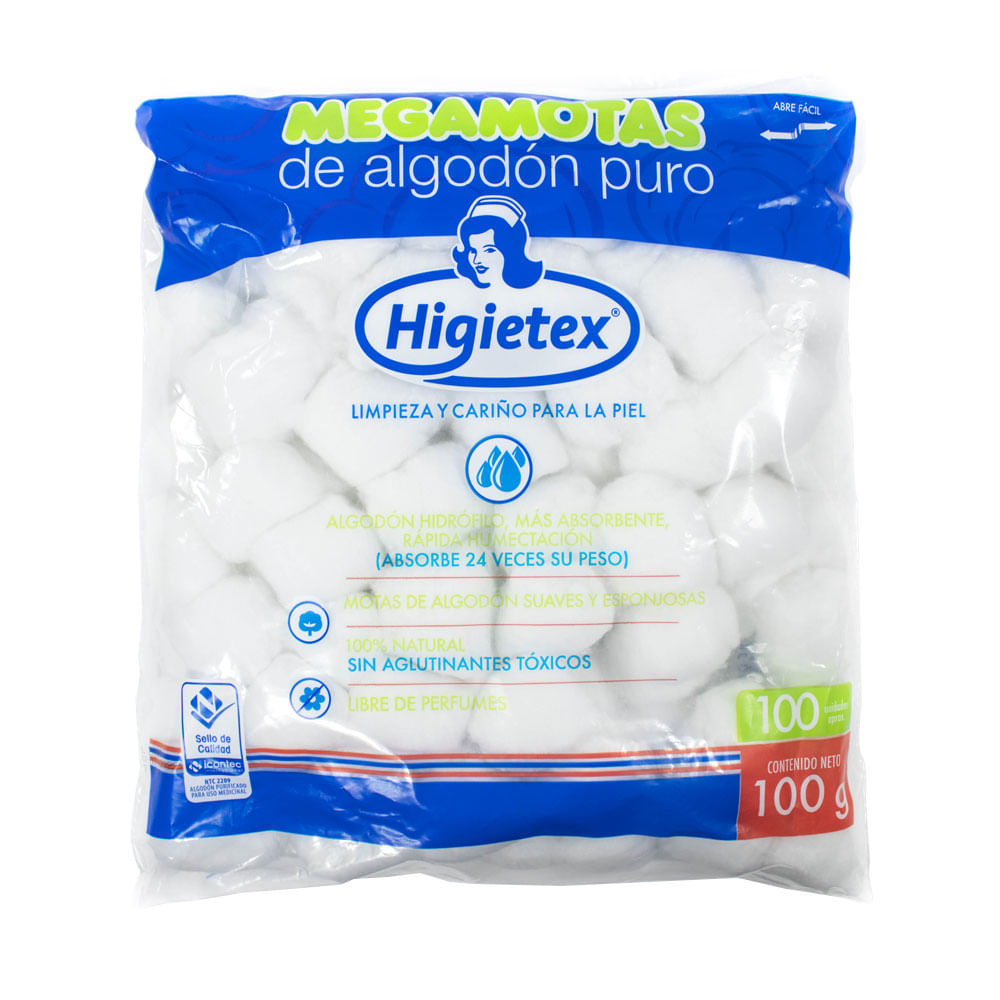 ALGODON MOTAS BLANCAS T.TRIPLE BOLSA - Farmacia Pasteur - pasteur