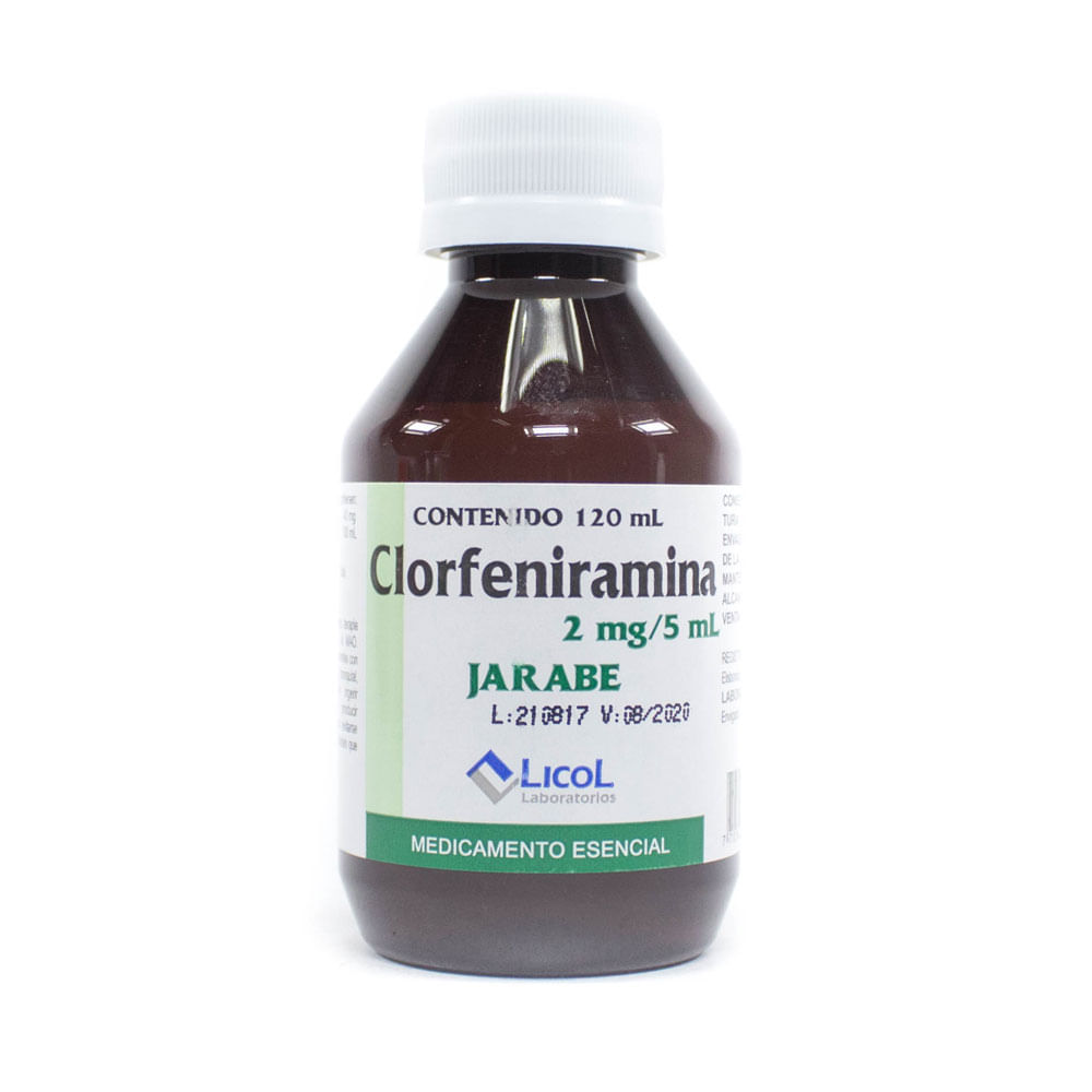 Clorfeniramina Jarabe Frasco 120 Ml Farmacia Pasteur Pasteur 2721