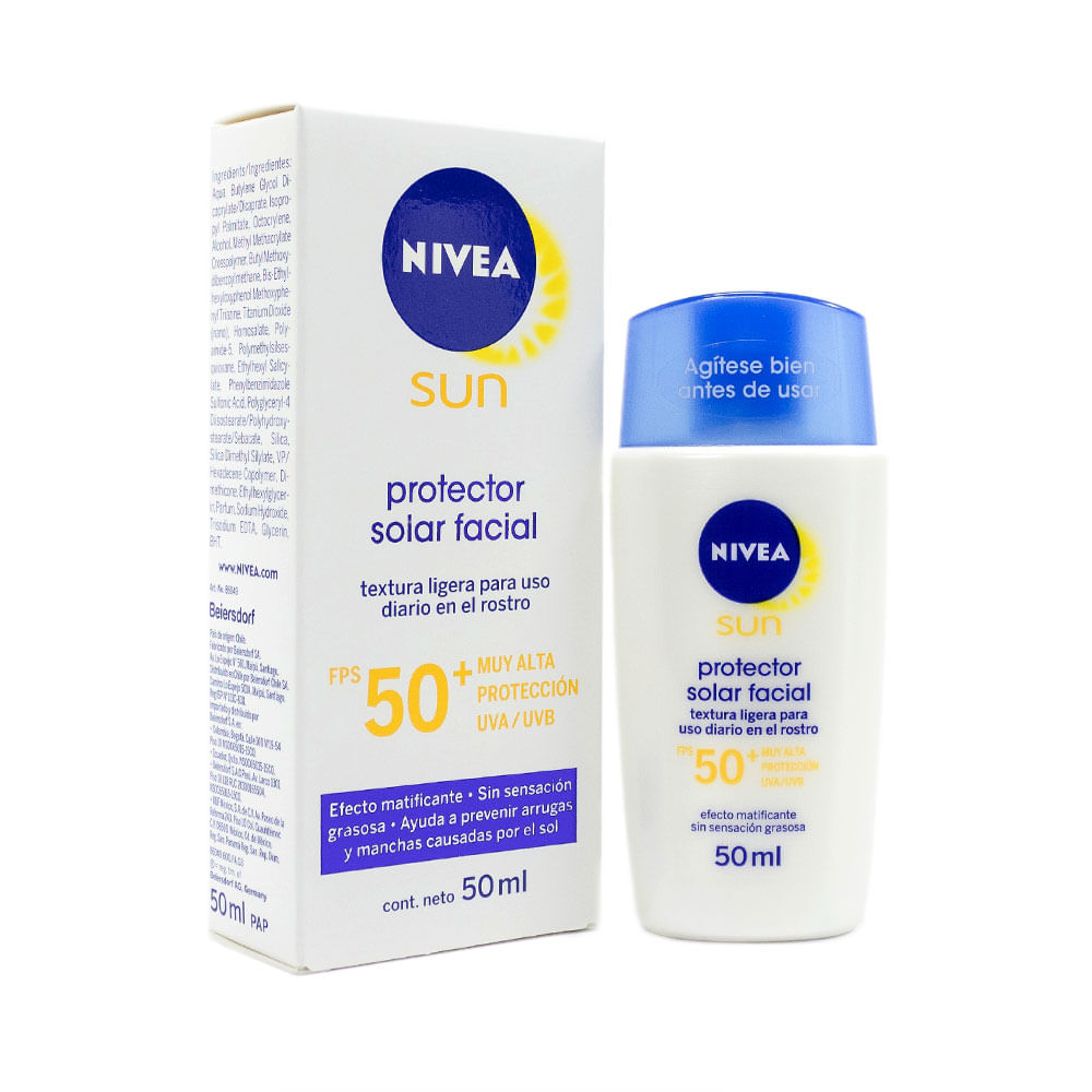 ingredientes de protector solar nivea facial