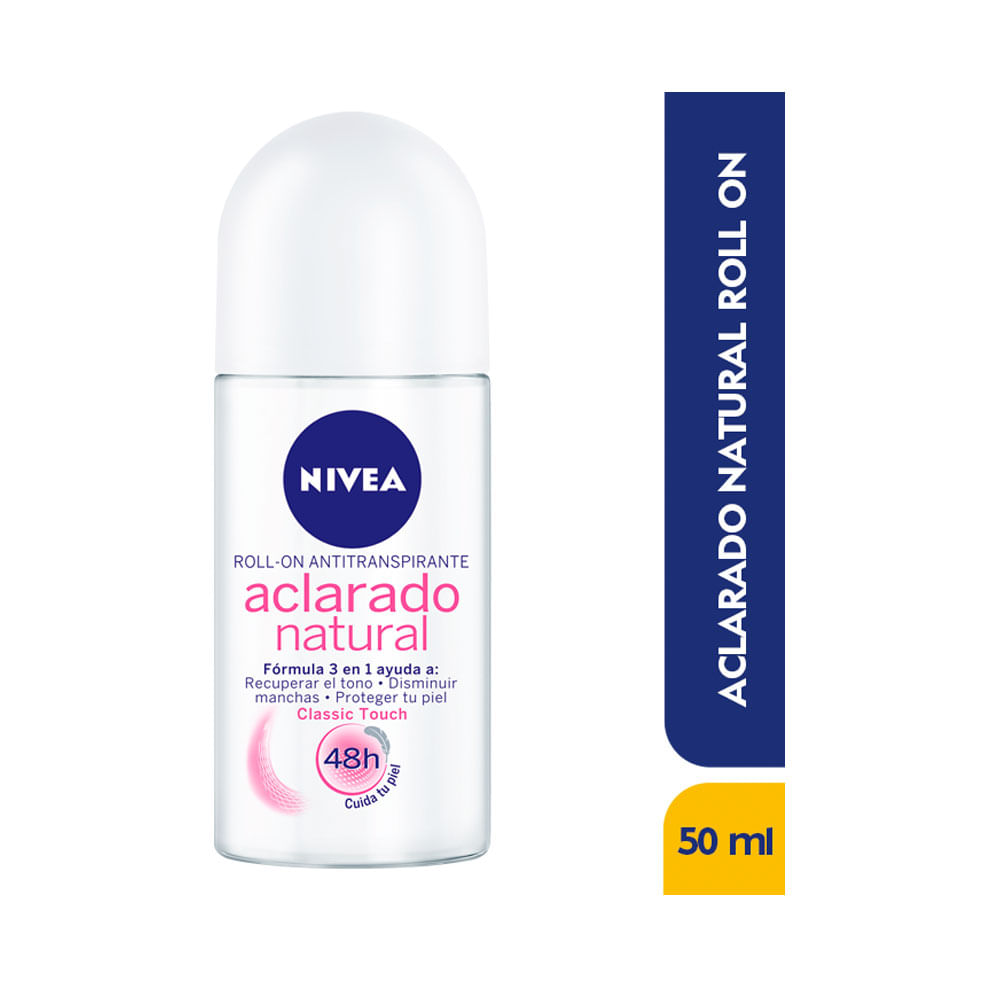 Desodorante Nivea Aclarado Natural Roll On 50 Ml Farmacia Pasteur Pasteur