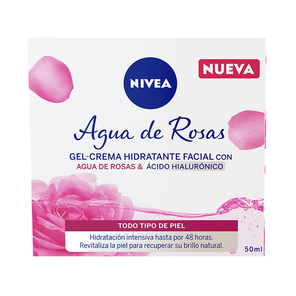 GEL-CREMA NIVEA AGUA DE ROSAS CAJA 50 ML - Farmacia Pasteur - Pasteur crema gel nivea agua de rosas